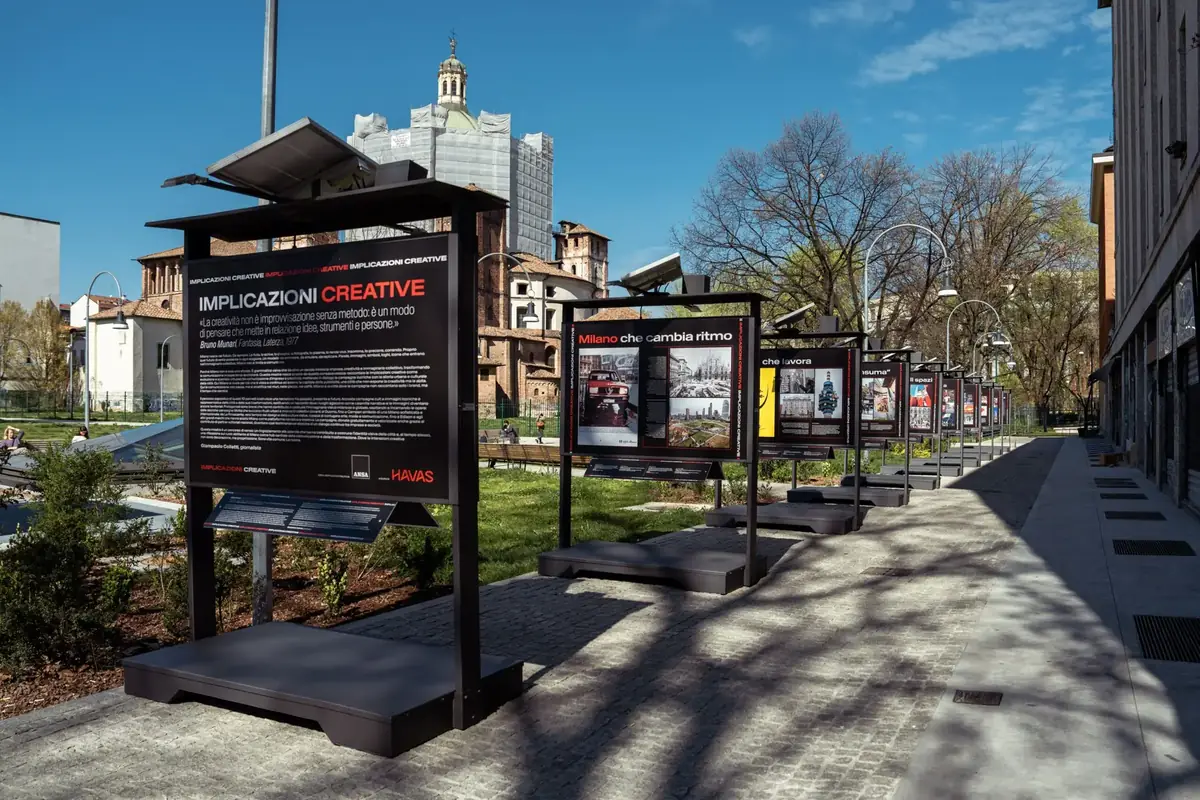 Milano: in Piazza Vetra la mostra “Implicazioni Creative” racconta il legame tra imprese, comunicazione e città