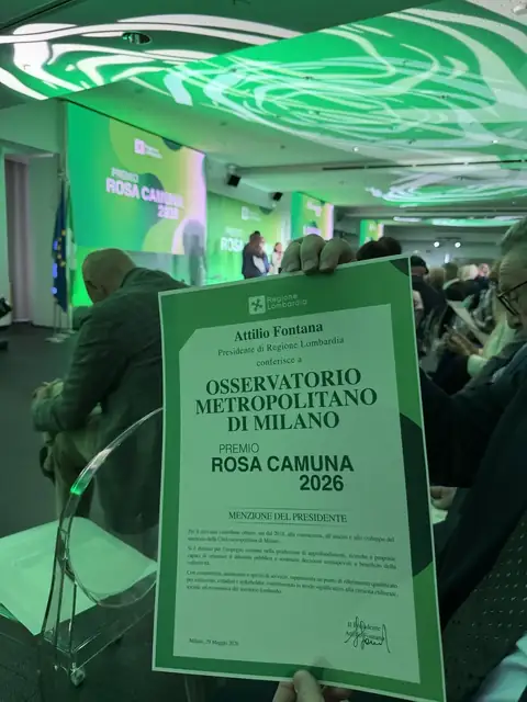 L’Osservatorio Metropolitano di Milano premiato con la Rosa Camuna 2026: il riconoscimento più alto della Regione Lombardia