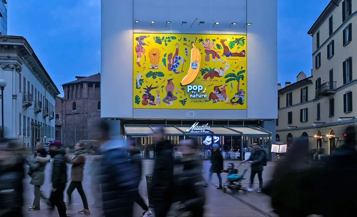 Chiquita illumina Milano: alle Colonne di San Lorenzo arriva “Pop by Nature”