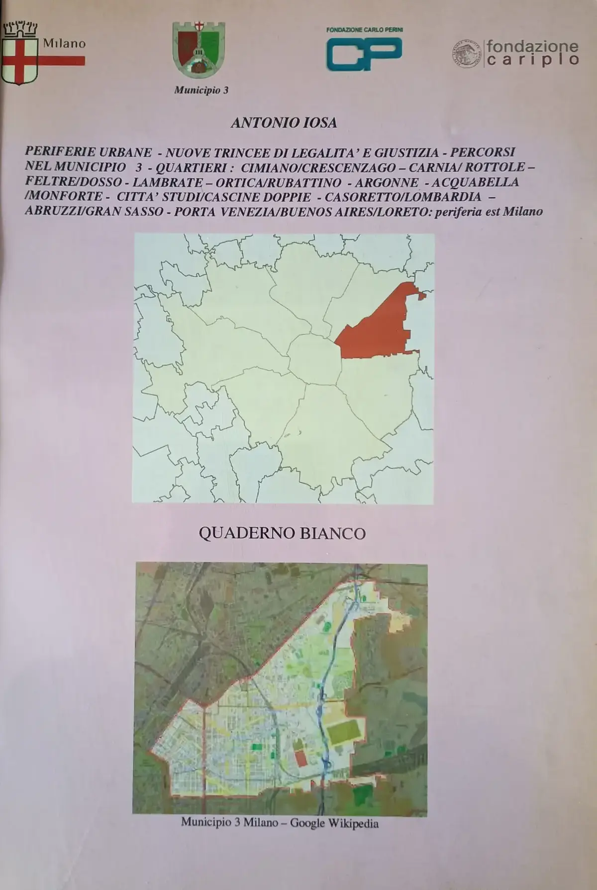 Milano Periferie: giovedì 4 dicembre la presentazione del Quaderno Bianco Municipio 3 a Quarto Oggiaro