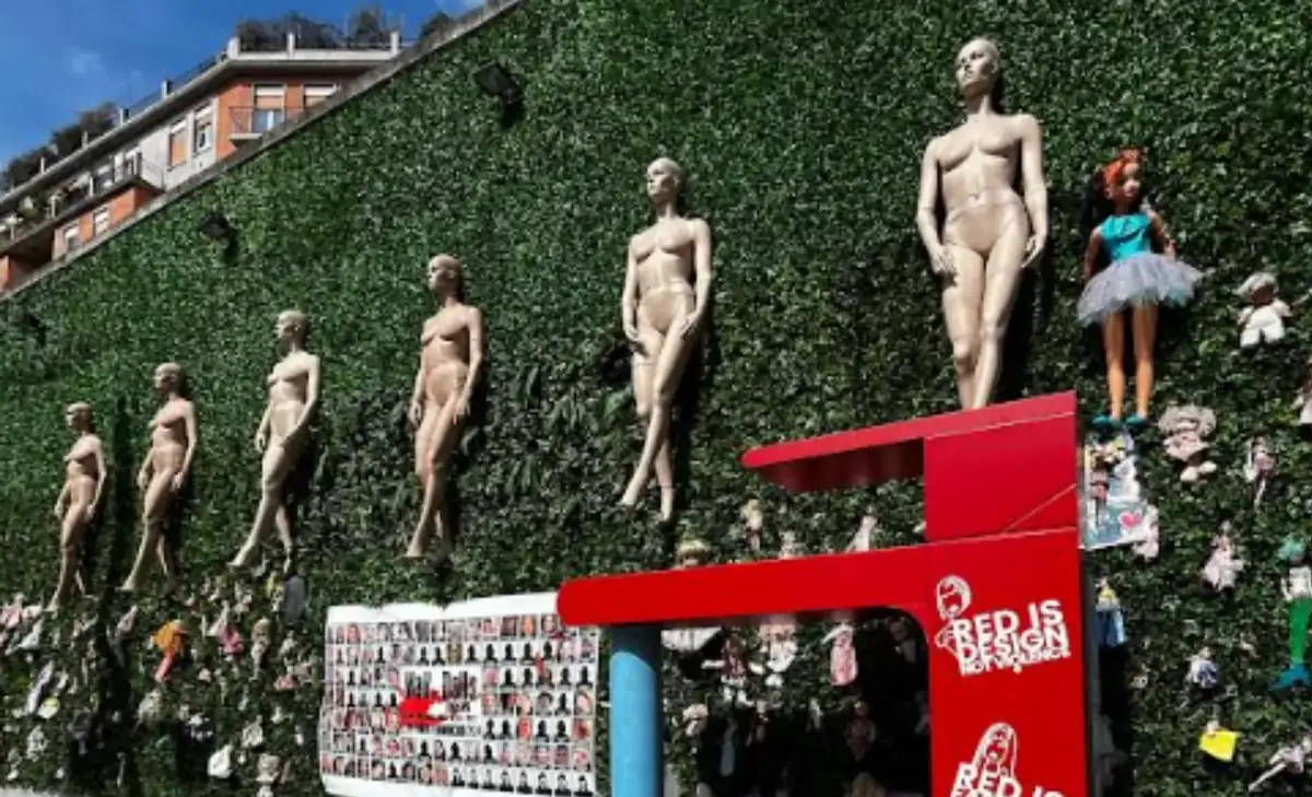 “Red is Design… Not Violence”: le installazioni di Bellosta colorano Milano contro la violenza di genere