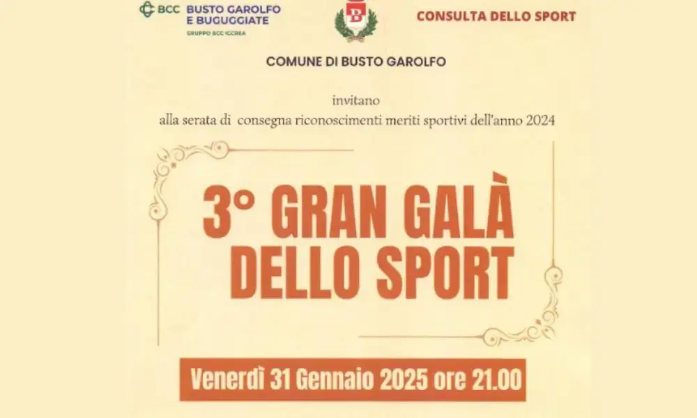 Gran Galà dello Sport 2025: Busto Garolfo celebra l’eccellenza sportiva