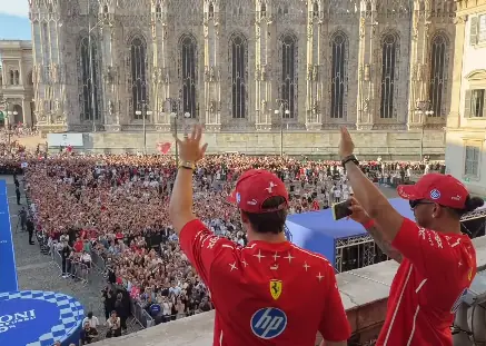 Marea rossa a Milano per Leclerc e Hamilton: "Riportiamo la Ferrari al vertice al GP di Monza, ci crediamo"