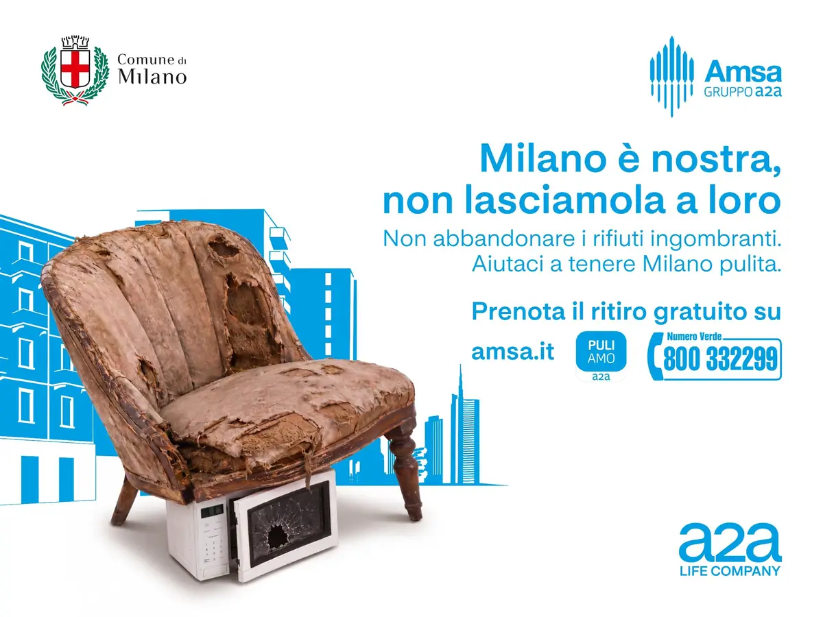 "Milano è nostra", al via la campagna del Comune di Milano e Amsa contro gli scarichi abusivi: 60mila rimozioni in 6 mesi