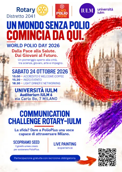 Il Rotary chiama Milano: alla IULM il futuro della lotta alla polio incontra le nuove generazioni
