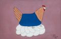 Gora Mbengue - Sénegal (1987) - pittura su vetro - 32x47cm